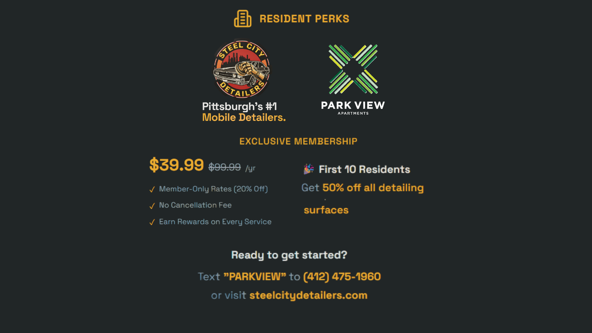 Official Partnership with Park View Apartments